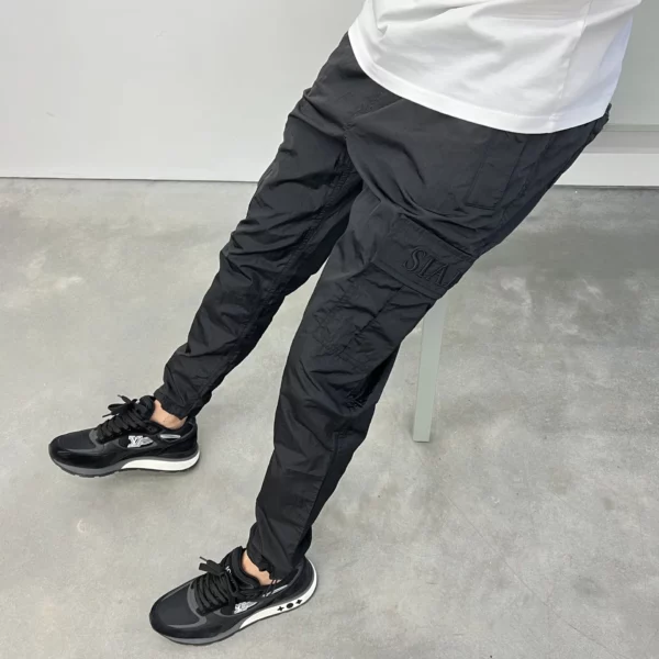 Crinkle Cargo Pant - Black - Image 2