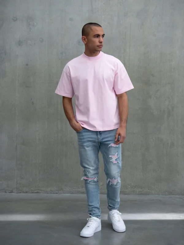 Relaxed Drip Tee - Pink - Image 5