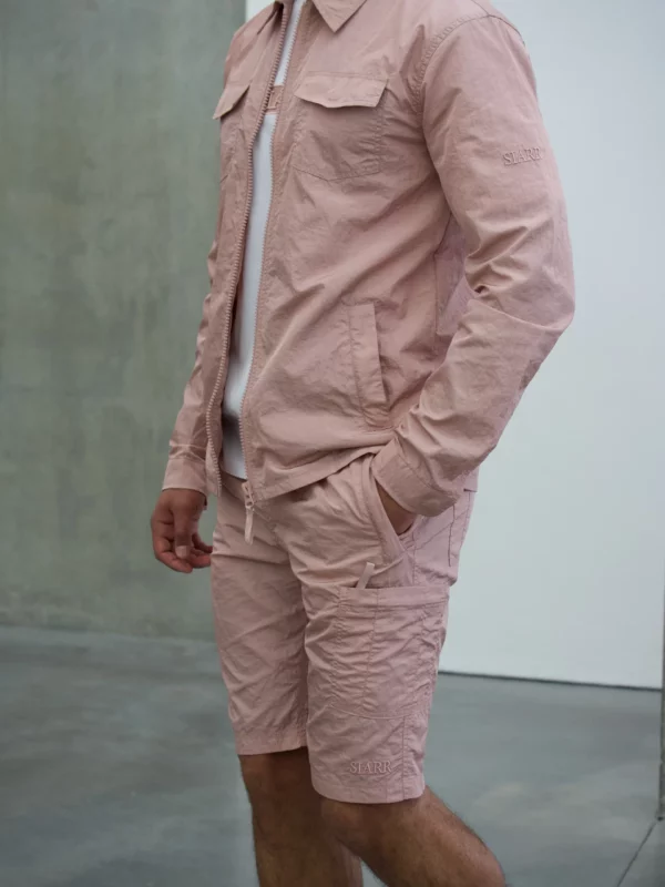 Crinkle Overshirt - Pink - Image 4