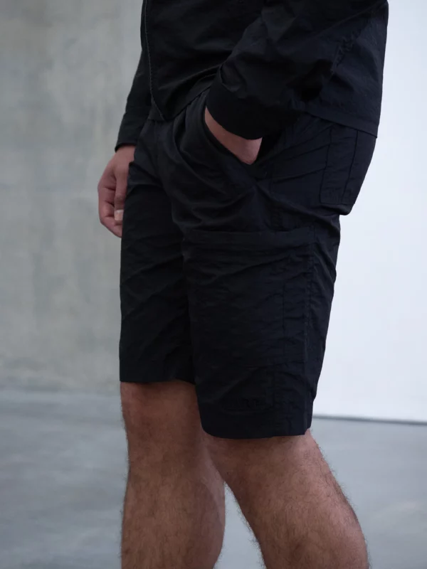Crinkle Shorts - Black - Image 3