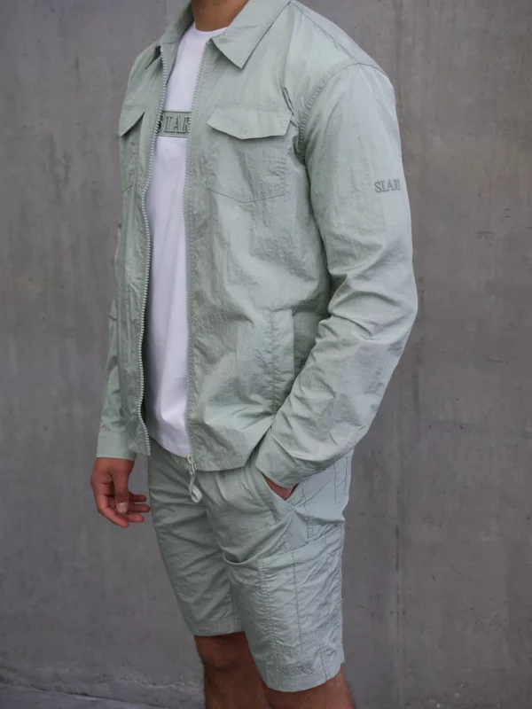 Crinkle Overshirt - Mint - Image 4