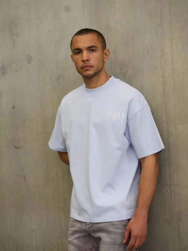 Relaxed Drip Tee - Baby Blue - Image 4