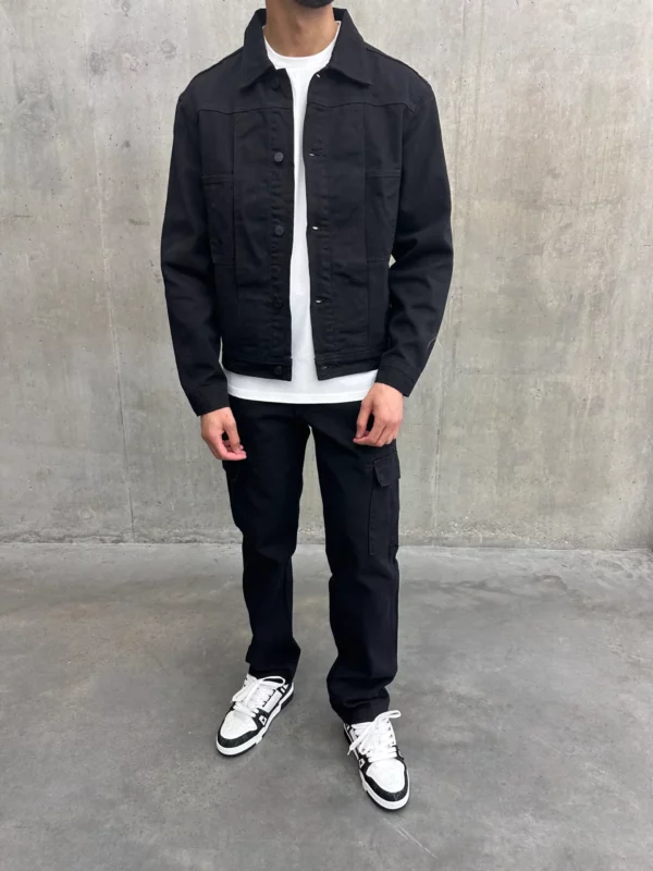 Denim Jacket - Black - Image 5