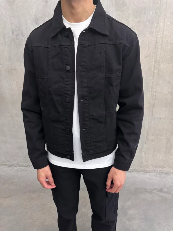 Denim Jacket - Black - Image 4