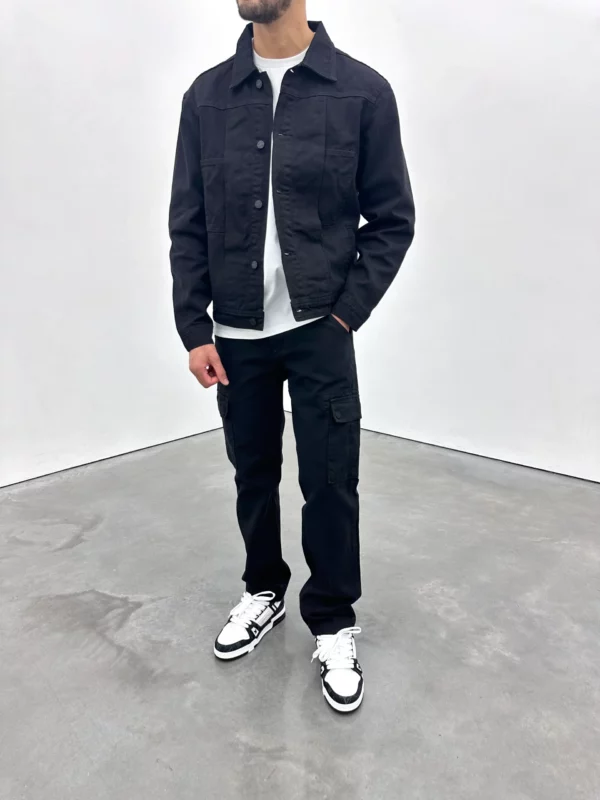 Denim Jacket - Black - Image 3