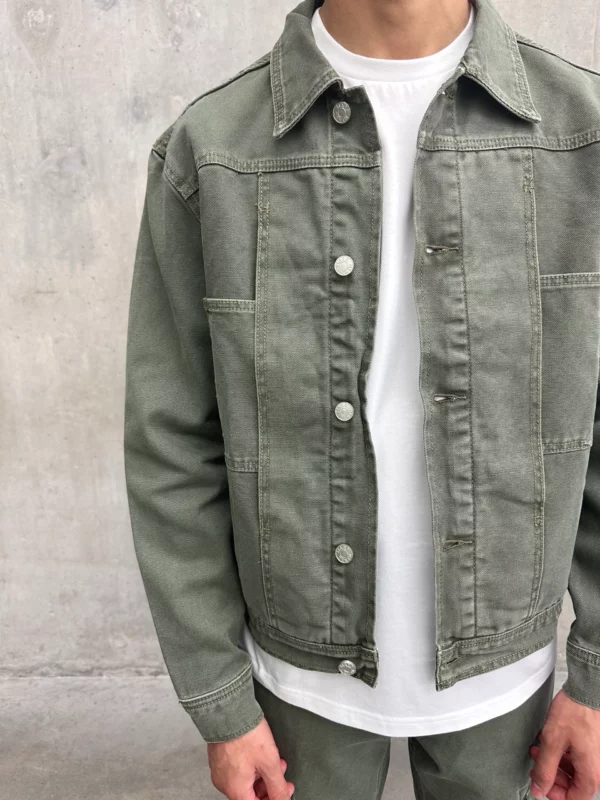 Denim Jacket - Green - Image 5