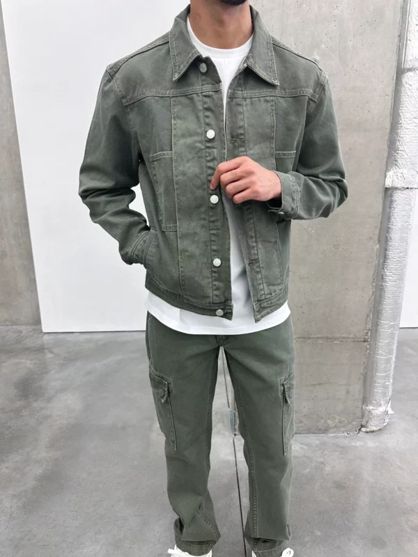 Denim Jacket - Green - Image 6