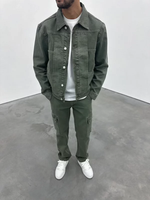 Denim Jacket - Green - Image 7