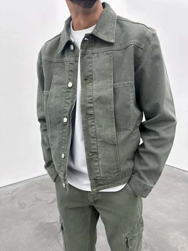 Denim Jacket - Green - Image 4