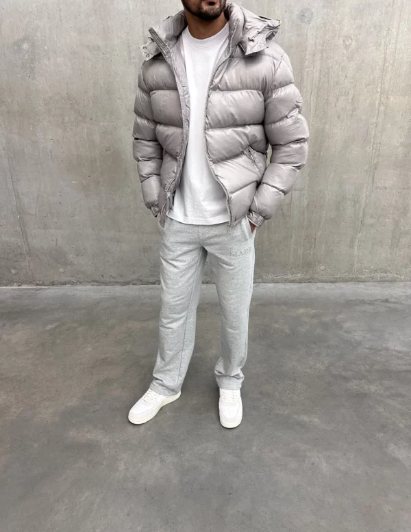 Puffer Jacket - Light Grey - Image 6
