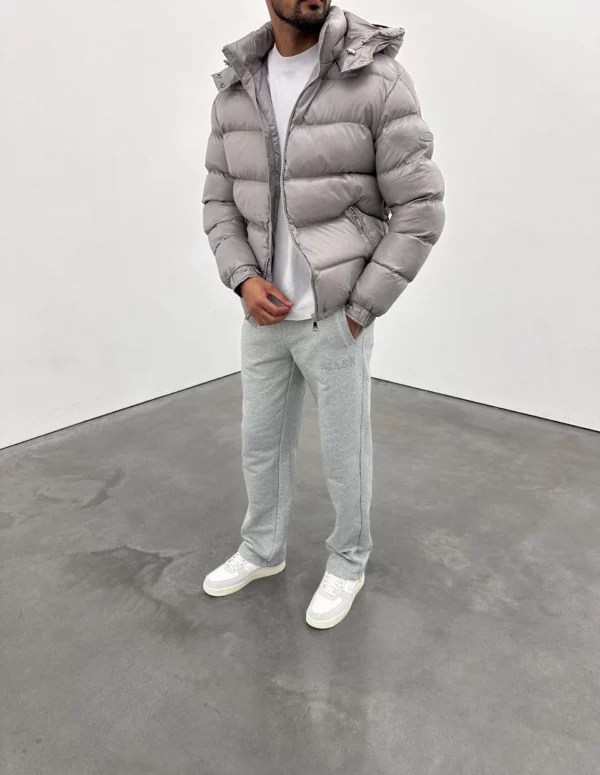 Puffer Jacket - Light Grey - Image 3