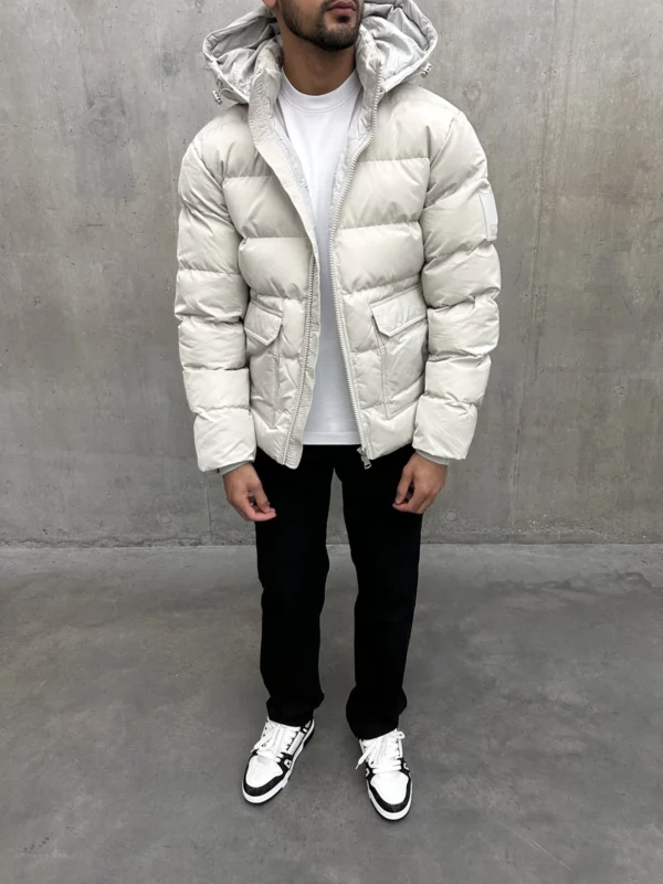 Puffer Coat - Stone - Image 3