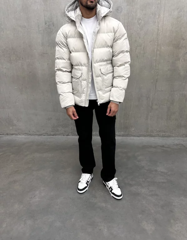 Puffer Coat - Stone - Image 5