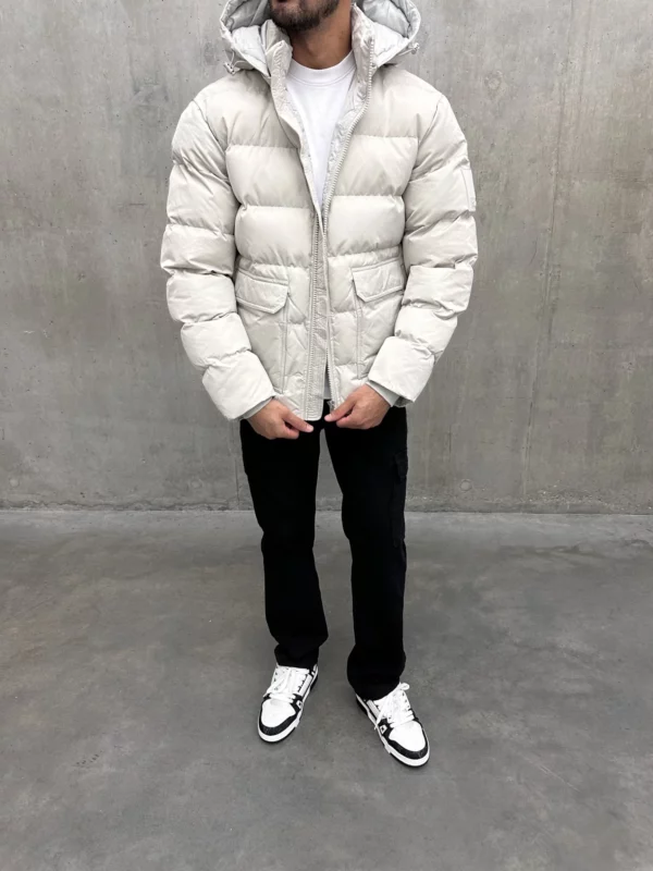 Puffer Coat - Stone - Image 4