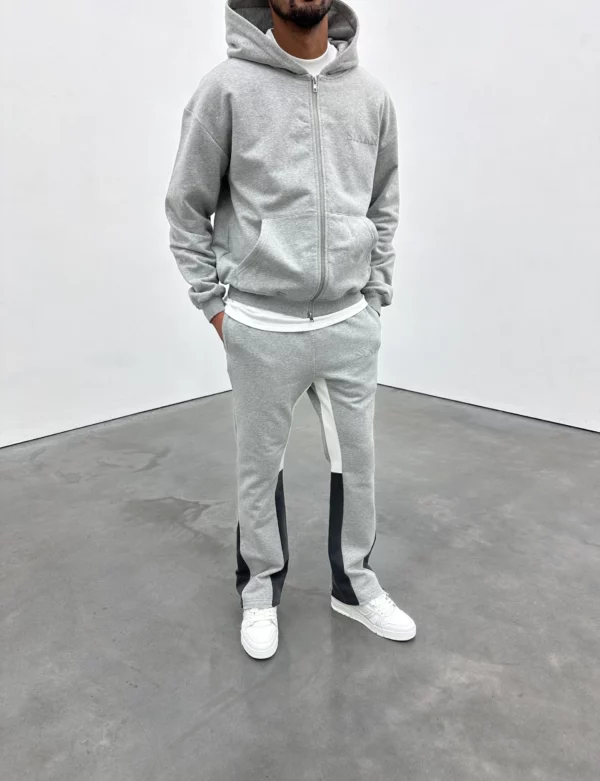 Zip Hoodie - Light Grey - Image 6