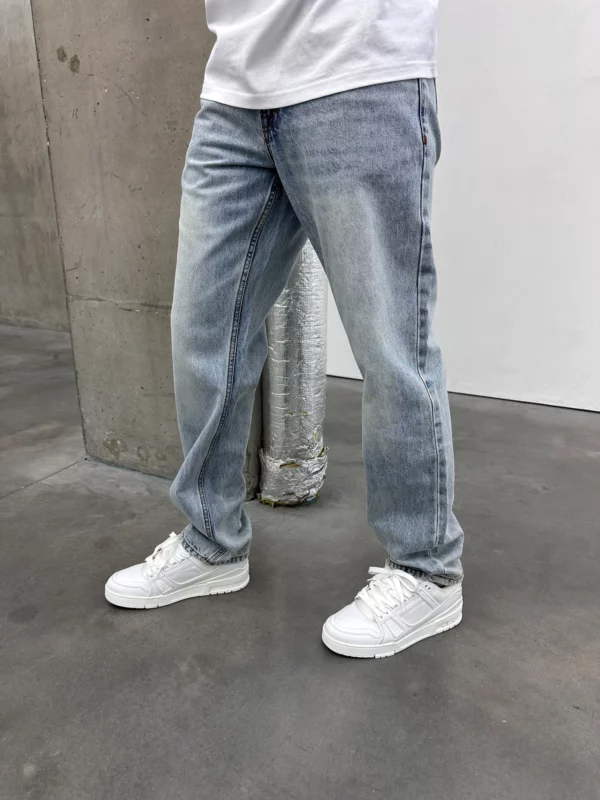 Essential Straight Leg Jeans - Blue - Image 3