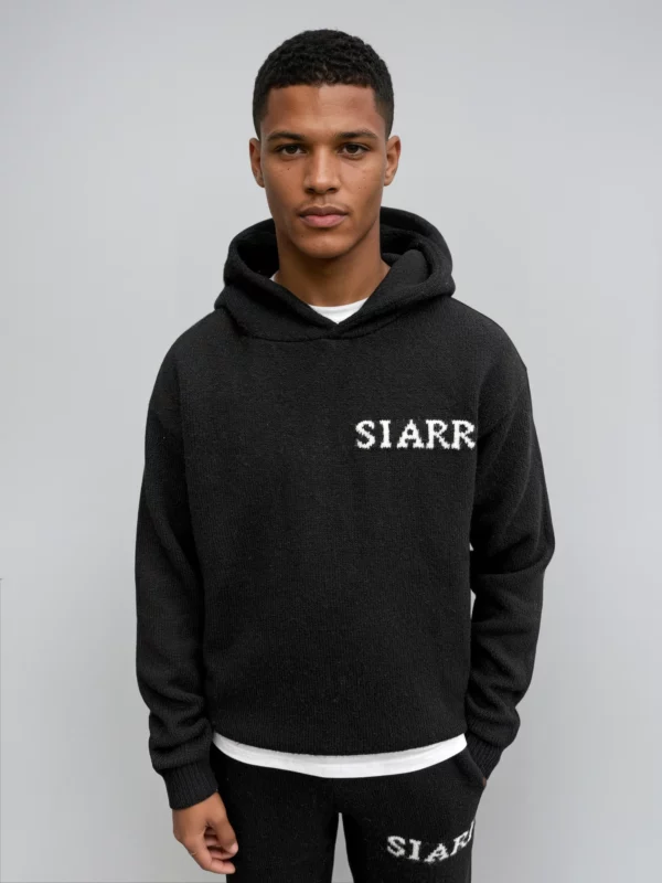 Knit Hoodie - Black - Image 3