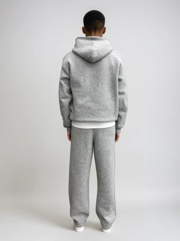 Knit Hoodie - Grey - Image 5