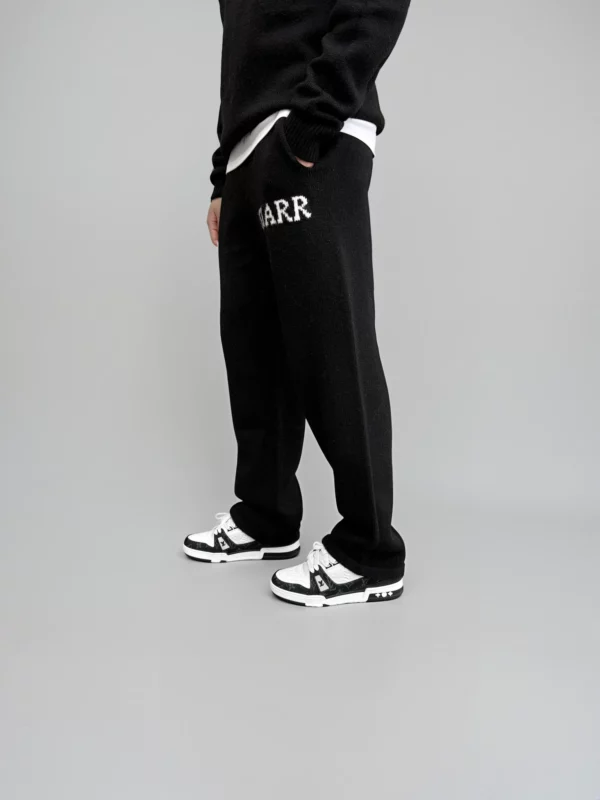 Knit Joggers - Black - Image 3