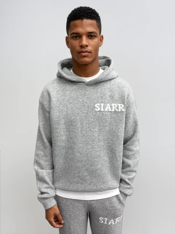 Knit Hoodie - Grey - Image 3
