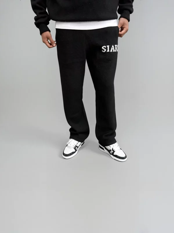 Knit Joggers - Black - Image 4