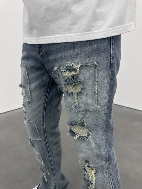 Flared Jeans - Distressed Blue - Image 2