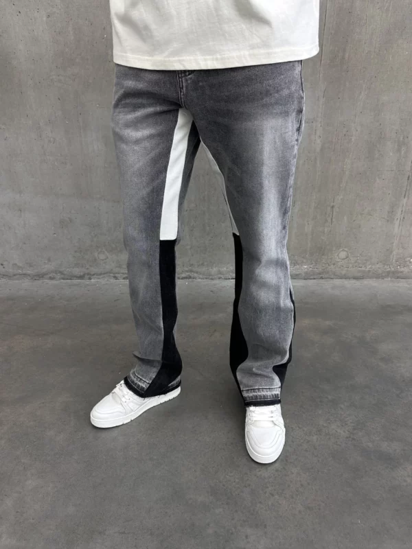 Flared Jeans - Light Grey - Image 2