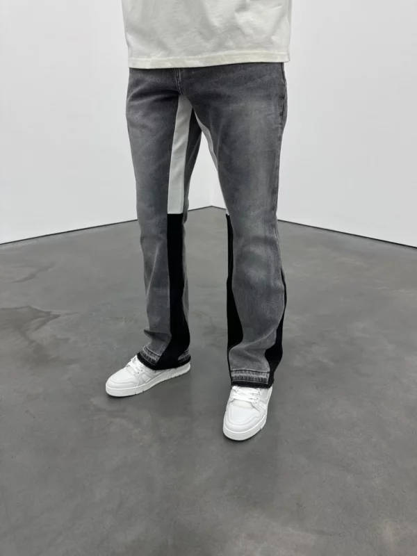 Flared Jeans - Light Grey - Image 5