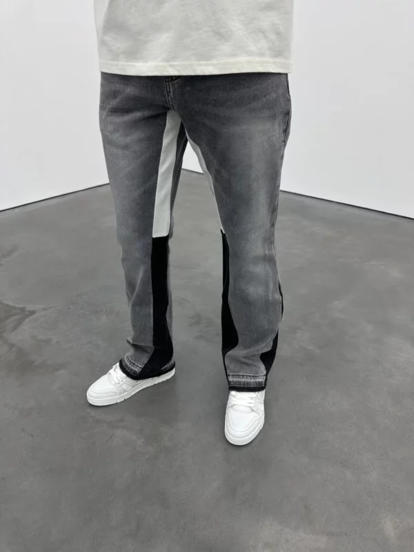 Flared Jeans - Light Grey - Image 4