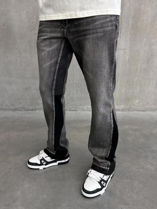 Flared Jeans - Dark Grey - Image 2