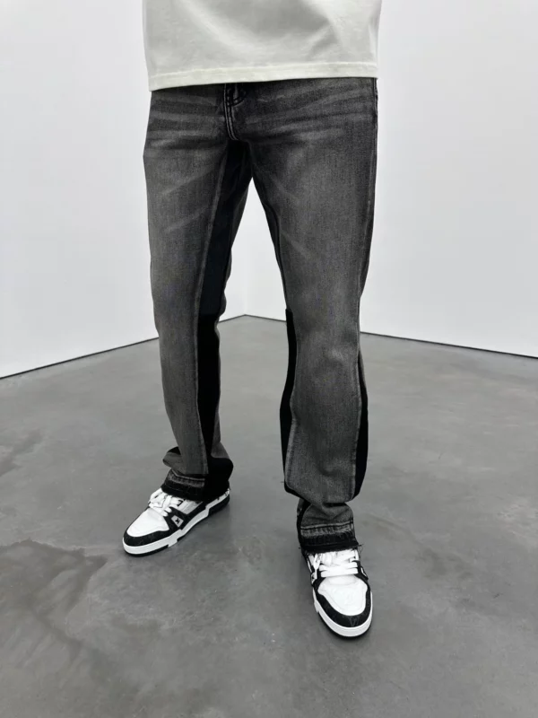 Flared Jeans - Dark Grey - Image 3