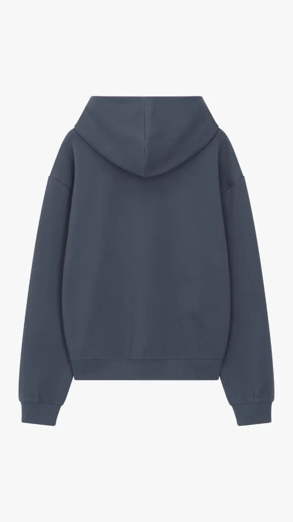 Essential Luxe Hoodie - Steel Blue - Image 2