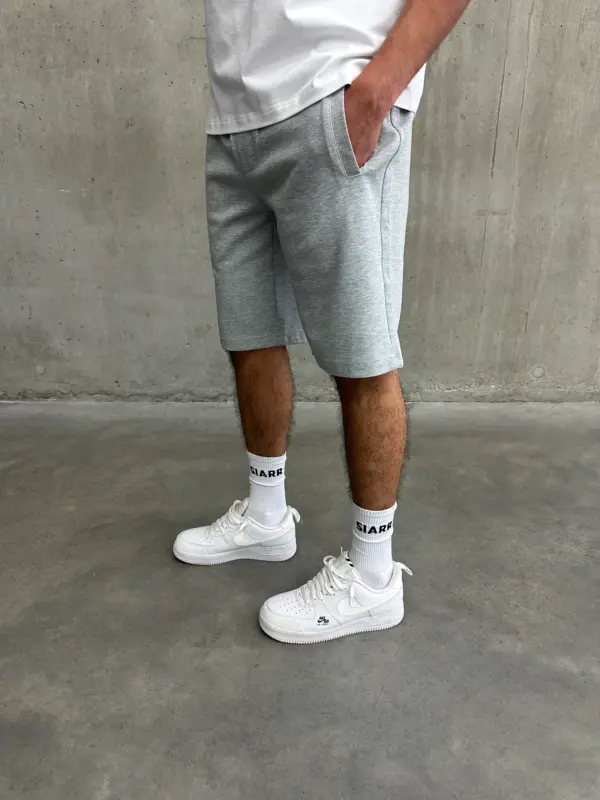 Essential Luxe Shorts - Light Grey - Image 2