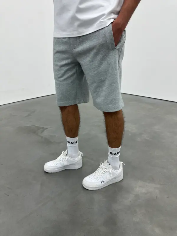 Essential Luxe Shorts - Light Grey - Image 4