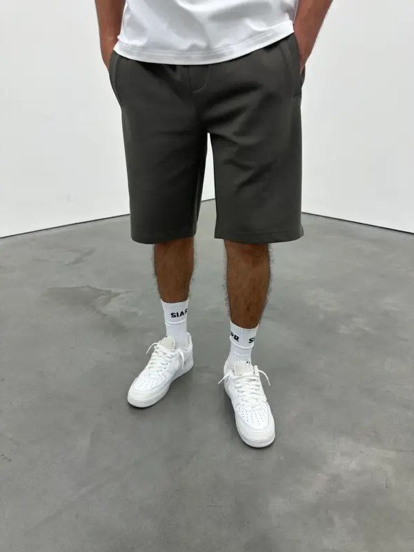 Essential Luxe Shorts - Dark Grey - Image 2
