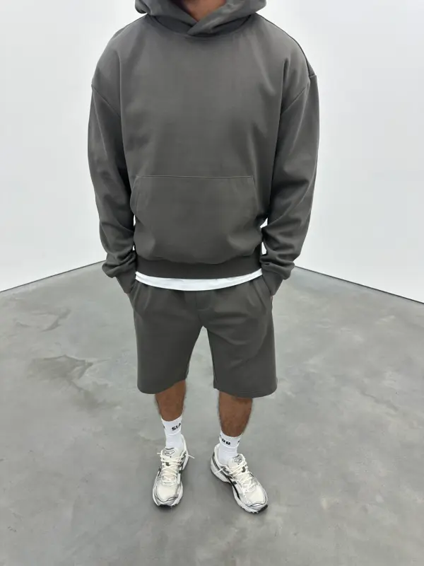 Essential Luxe Shorts - Dark Grey - Image 5