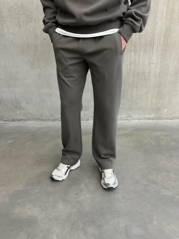 Essential Luxe Joggers - Dark Grey - Image 2