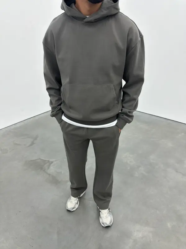 Essential Luxe Hoodie - Dark Grey - Image 5