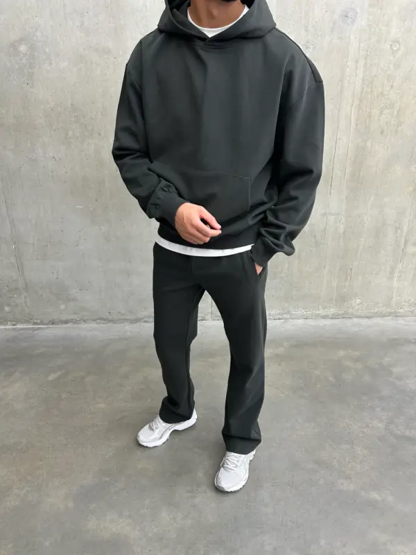 Essential Luxe Joggers - Charcoal - Image 4