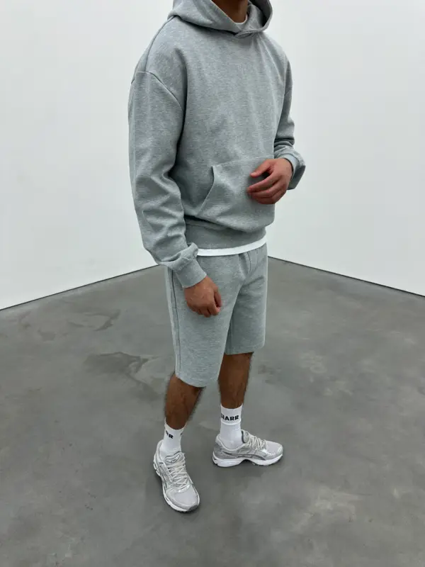 Essential Luxe Hoodie - Light Grey - Image 5