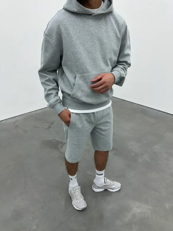 Essential Luxe Hoodie - Light Grey - Image 4