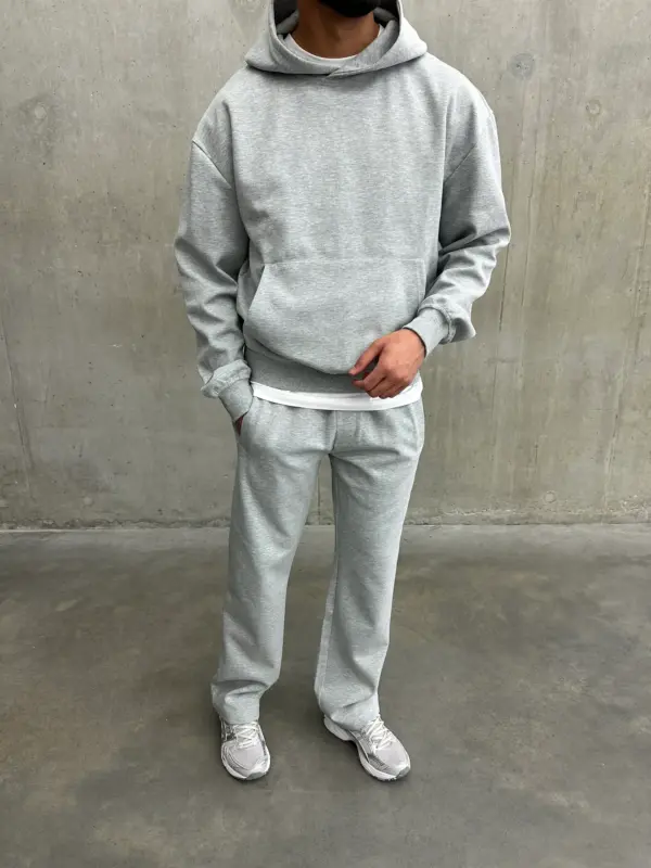 Essential Luxe Joggers - Light Grey - Image 3