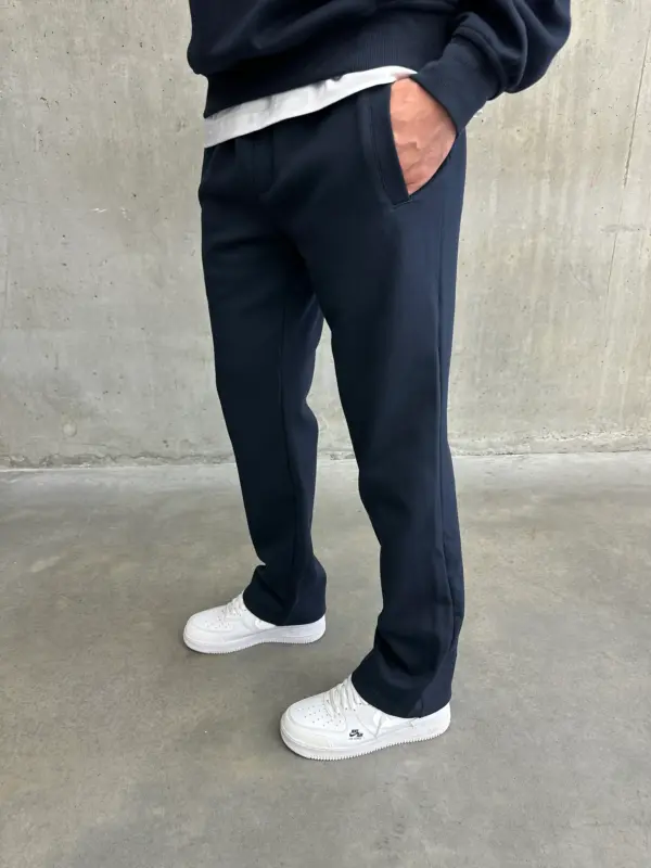 Essential Luxe Joggers - Navy - Image 5