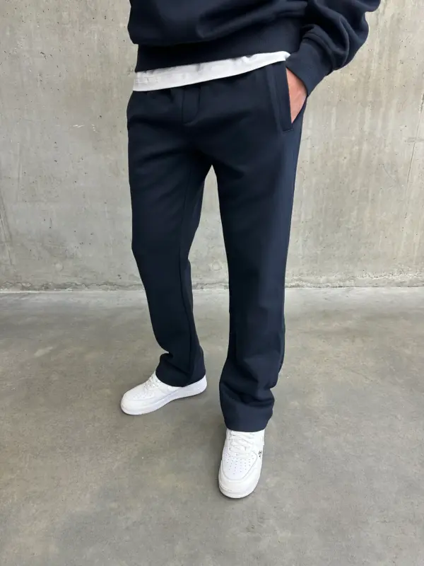 Essential Luxe Joggers - Navy - Image 4