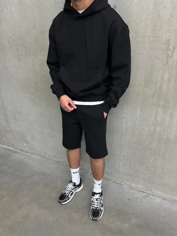 Essential Luxe Hoodie - Black - Image 7