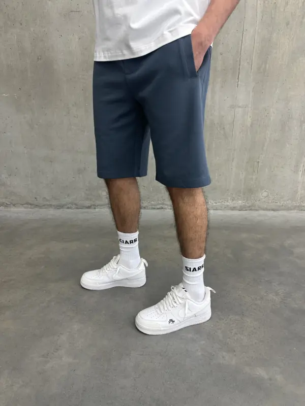 Essential Luxe Shorts - Steel Blue - Image 7