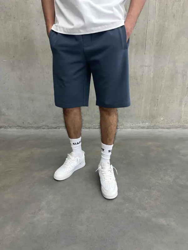 Essential Luxe Shorts - Steel Blue - Image 6