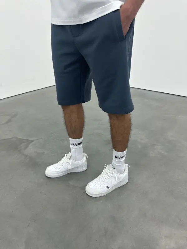 Essential Luxe Shorts - Steel Blue - Image 3