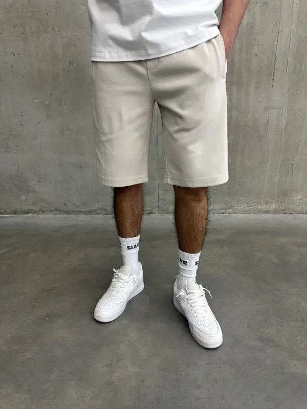 Essential Luxe Shorts - Cream - Image 2