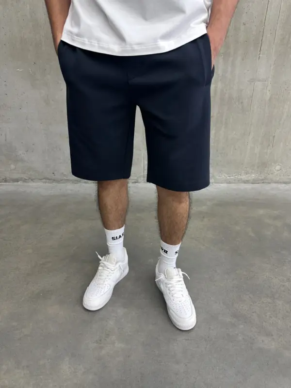 Essential Luxe Shorts - Navy - Image 2